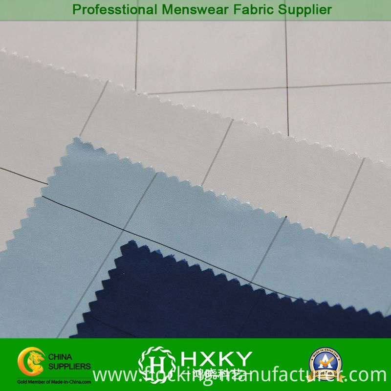 Checks Plain Dyed Memory Polyester Fabric for Men's Wind Breaker